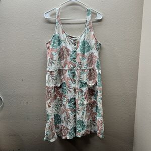 Beloved Dress Floral 100% Organic Cotton Pockets Boho Plants Women EU 44 US L